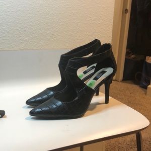 Faux snake skin shoes